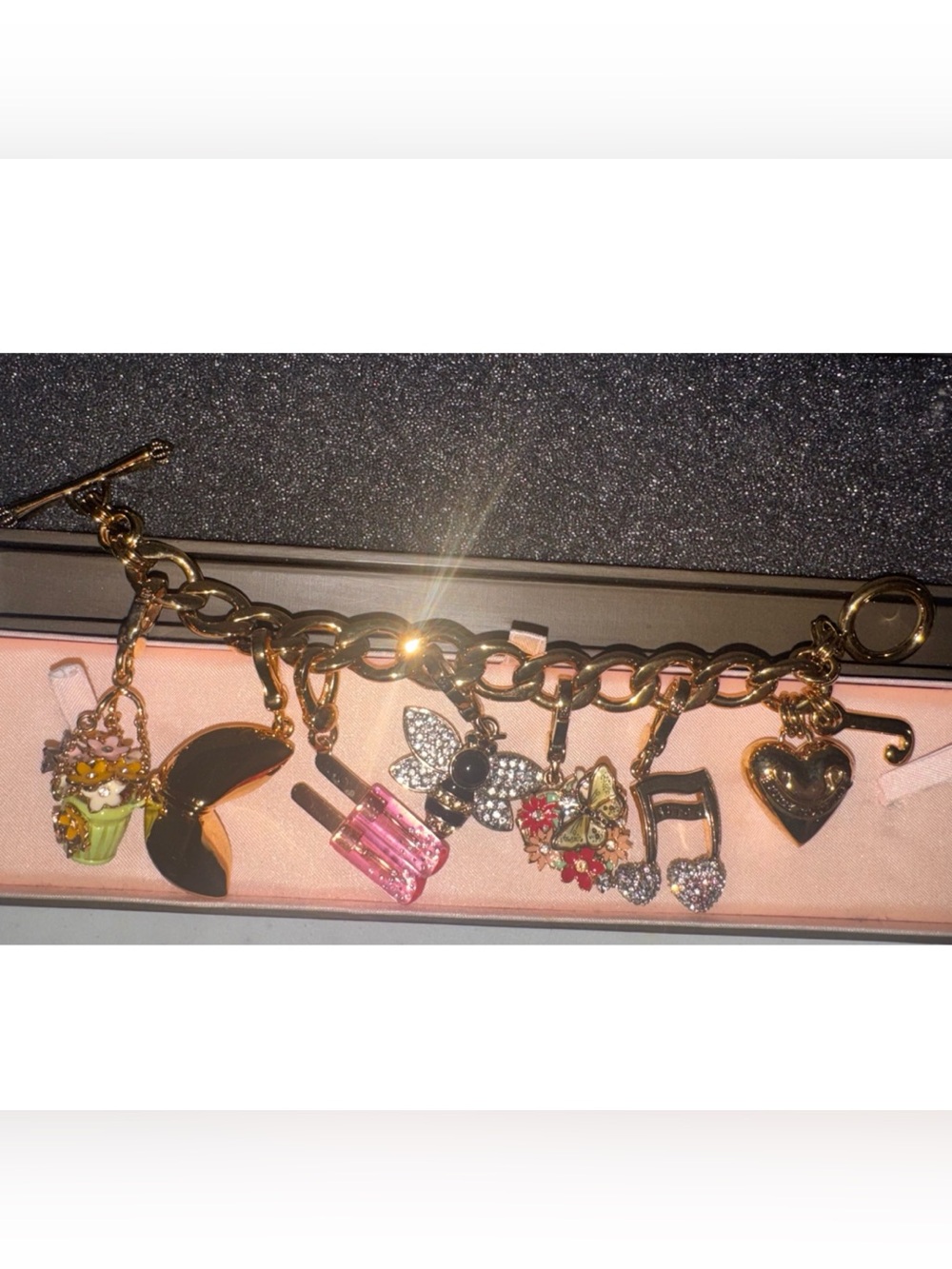 Vintage Y2K Juicy Couture Gold Charm Bracelet - Picture 3 of 6